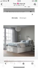 2 persoons bed 1.80 bij 200 ikea brimnes, Huis en Inrichting, Slaapkamer | Bedden, Eenpersoons, Wit, Ophalen of Verzenden, Zo goed als nieuw