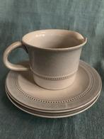 Vintage Zweedse set Höganäs melkkan en 2 bordjes stoneware, Ophalen of Verzenden