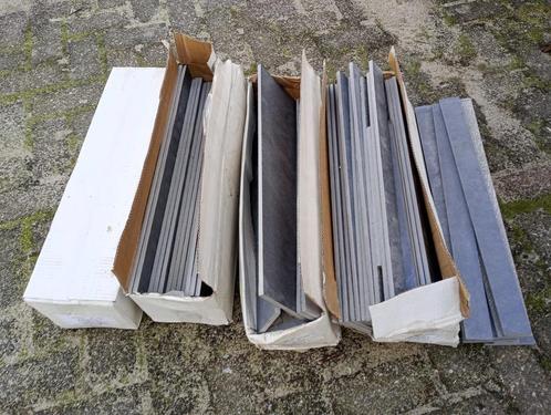 Te koop : zwarte steenstrips smalle tegels, Doe-het-zelf en Verbouw, Tegels, Nieuw, Wandtegels, Keramiek, 40 tot 60 cm, Minder dan 20 cm