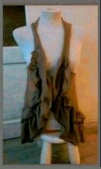 Bruin vestje, Kleding | Dames, Ophalen of Verzenden, Zo goed als nieuw, Maat 42/44 (L), Bruin