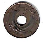 east africa 5 cents 1942 km 25.2 xf+, Ophalen of Verzenden, Overige landen, Losse munt