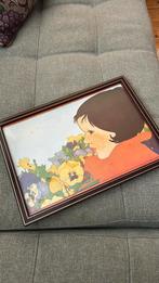 Vintage Rie Cramer prent in houten lijst, Ophalen of Verzenden, Zo goed als nieuw, Hout, Minder dan 50 cm
