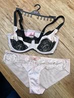 Roze zwart dames setje Hunkemöller BH 80F broekje L, Hunkemöller, Ophalen of Verzenden, Roze, Setje