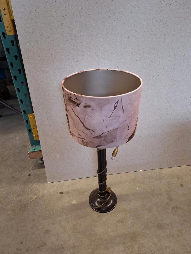 Vintage Tafellamp met Marmeren Kap, Huis en Inrichting, Lampen | Vloerlampen, Ophalen of Verzenden