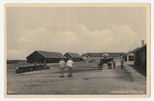 Militair.  1939.  Legerplaats bij Oldenbroek.   Stallen., Verzamelen, Ansichtkaarten | Themakaarten, Gelopen, 1920 tot 1940, Overige thema's