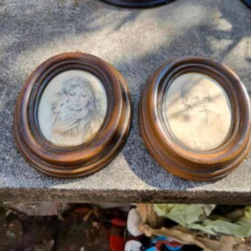 Diverse kleine schilderijtjes, Huis en Inrichting, Woonaccessoires | Schilderijen, Tekeningen en Foto's, Schilderij, Minder dan 50 cm