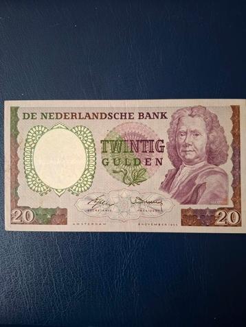 20 Gulden 1955 in een bijzonder mooie kwaliteit. Zeldzaam  beschikbaar voor biedingen