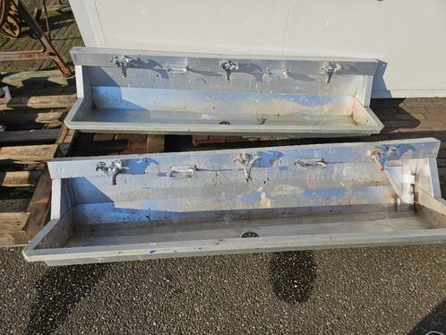 Intersan aluminium wastrog wasbak wasgoot ( 097 ), Doe-het-zelf en Verbouw, Sanitair, Gebruikt, Wastafel, Ophalen