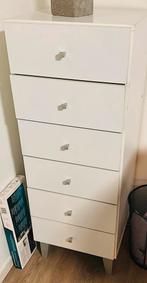 Witte ladekast met 6 lades, Huis en Inrichting, Kasten | Kledingkasten, 100 tot 150 cm, Ophalen of Verzenden, Zo goed als nieuw