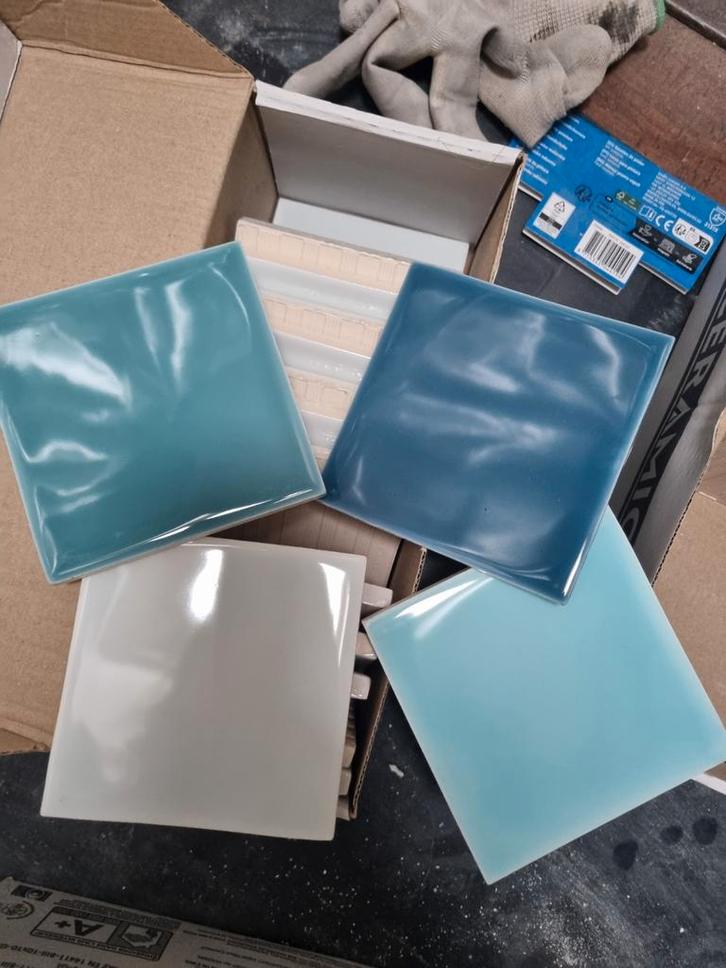 Azulejos Portugese wandtegeltjes (10x10), Doe-het-zelf en Verbouw, Tegels, Nieuw, Wandtegels, Keramiek, Minder dan 20 cm, Minder dan 20 cm