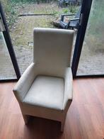 Witte suede stoel, Huis en Inrichting, Stoelen, Overige materialen, Gebruikt, Wit, Eén