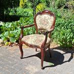 Louis XV Stoel met Bloemenprint - Fauteuil, Huis en Inrichting, Fauteuils, Ophalen, Hout, Gebruikt, 75 tot 100 cm