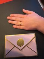 ring zilverkleurig zegelvorm, Ophalen of Verzenden, Zilver, IJzer of Staal, Dame