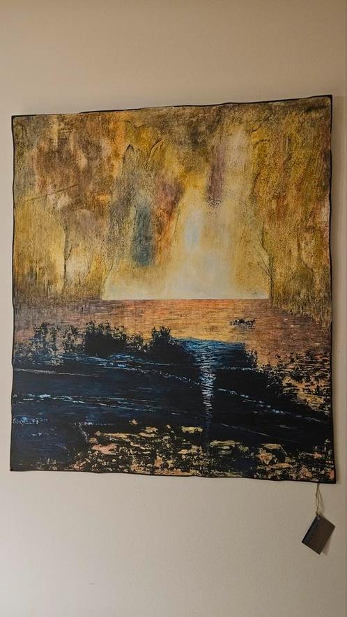 Olieverf op houten paneel, Gaby Marcus, Antiek en Kunst, Kunst | Schilderijen | Abstract, Ophalen of Verzenden
