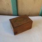 Kistje hout Gebr. Rikkers schoolbord krijt origineel deksel, Ophalen of Verzenden, Gebruikt, Overige houtsoorten