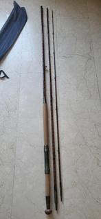 Peek&Son Salmon 17ft 3 delige splitcane hengel, Watersport en Boten, Ophalen, Gebruikt, Werphengel