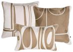 Eichholtz Kussen 60x40 cm COURA  beige+white, Ophalen of Verzenden, Nieuw, Beige, Rechthoekig