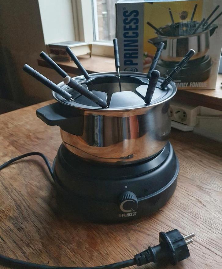 Fondueset elektrisch voor 8 personen, Witgoed en Apparatuur, Fonduesets, Zo goed als nieuw, Fondueset, Elektrisch, Ophalen of Verzenden