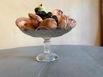 Tazza Schaal op voet Fruitschaal persglas Frans, Ophalen of Verzenden