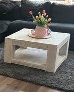 Witte Salon Tafel 80x80 - White Wash Look, Ophalen, Vierkant, 50 tot 100 cm, Zo goed als nieuw