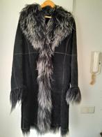 Zwarte suede afghaanse jas, Ophalen, Zwart, Maat 42/44 (L), Onbekend