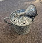 Vintage emaille melkkoker, Antiek en Kunst, Antiek | Emaille, Ophalen