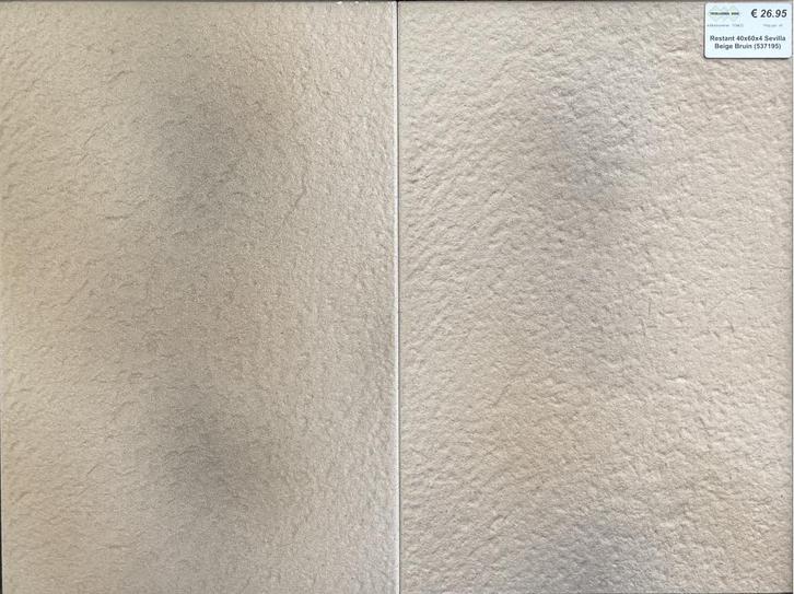 A-keus restpartij 40x60x4 Sevilla beige bruin, Tuin en Terras, Tegels en Klinkers, Nieuw, Terrastegels, Beton, 10 m² of meer, Gecoat