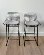 Set of 2 HK Living wire bar stools, Huis en Inrichting, Ophalen, Zo goed als nieuw, 60 tot 90 cm