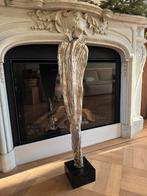 Abstract gips sculptuur op hardstenen voet 92cm, Ophalen of Verzenden