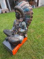 Beeld zittende indiaan, Antiek en Kunst, Ophalen