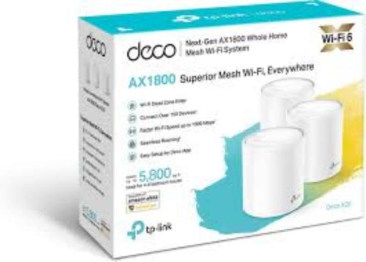 Complete set (3 pack) TPLink Deco X20 / super Mesh WiFi 6, Computers en Software, WiFi-versterkers, Zo goed als nieuw, Ophalen of Verzenden