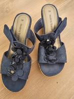 Sleehak-Slippers - Marco Tozzi - mt 38 Donkerblauw, Blauw, Marco Tozzi, Slippers, Ophalen of Verzenden