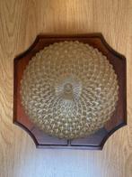 Plafondlamp Vierkant 27cm, Ophalen of Verzenden, Gebruikt, Glas