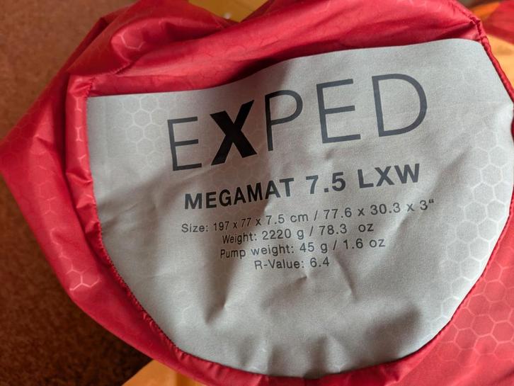 Zgan Exped selfinflatable slaapmat 7.5 LXW, Caravans en Kamperen, Slaapzakken, Zo goed als nieuw, Ophalen
