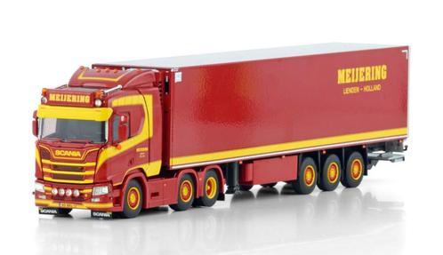 WSI Meijering Transport; SCANIA R 6X2 KOELTRAILER, Hobby en Vrije tijd, Modelauto's | 1:50, Nieuw, Bus of Vrachtwagen, Wsi, Ophalen of Verzenden