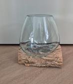 Vissenkom op hout NIEUW, Dieren en Toebehoren, Vissen | Aquaria en Toebehoren, Ophalen of Verzenden, Nieuw, Leeg aquarium