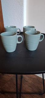 4 koffie mokjes groen nieuw, Huis en Inrichting, Keuken | Servies, Ophalen of Verzenden, Nieuw, Effen, Kop(pen) en/of Schotel(s)