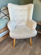 Stoel - fluweel licht roze/beige, Ophalen, Gebruikt