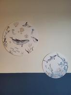 Muurcirkels zeedieren, Ophalen, 50 tot 75 cm, Nieuw, Schilderij