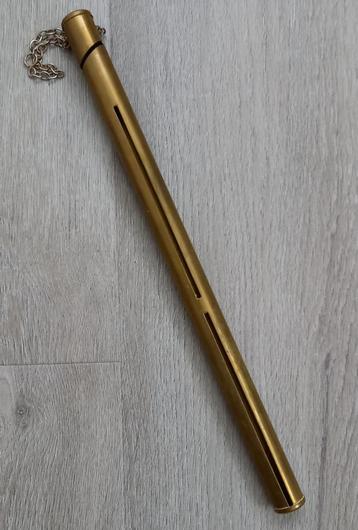 Antieke messing spaarpot Lengte circa 35,5 cm beschikbaar voor biedingen