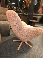 Draai fauteuil roze Ilona, Huis en Inrichting, Fauteuils, Ophalen of Verzenden, Nieuw, Leer, 50 tot 75 cm