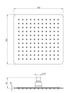 Magazijnopruiming: Regendouche chroom, vierkant 30 cm, Verzenden, Nieuw, Chroom, Douche