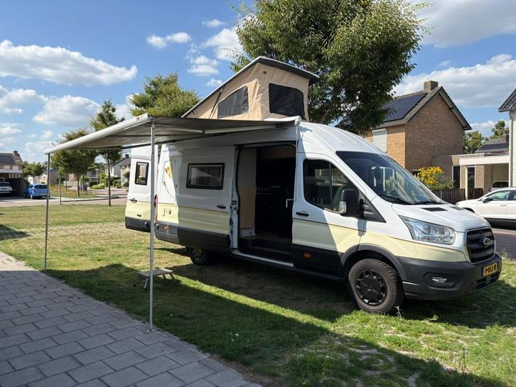 BusCamper 2022 | 4P Luxe Off-Grid | Euro 6, Auto's, Ford, Particulier, Transit, ABS, Achteruitrijcamera, Adaptieve lichten, Adaptive Cruise Control