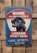 Labrador zwart security service reclamebord van metaal deco, Dieren en Toebehoren, Info@deconoord.nl, Deco Noord, Nieuw, Ophalen of Verzenden