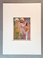 Houtgravure Kees van Dongen inclusief zuurvrij passepartout, Antiek en Kunst, Kunst | Etsen en Gravures, Ophalen of Verzenden