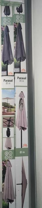 Nieuw parasol van drie meter nooit gebruikt zit in de verpak, Ophalen of Verzenden, Zo goed als nieuw