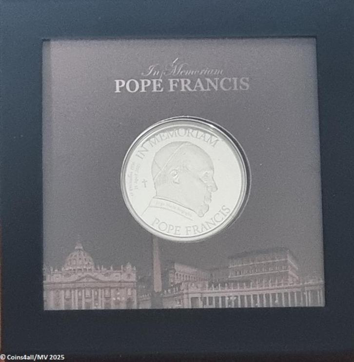 COOK ISLANDS 5 DOLLAR 2025 'PAUS FRANSISCUS', ZILVER AG 999,, Postzegels en Munten, Munten | Oceanië, Setje, Zilver, Ophalen of Verzenden