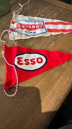 Twee oude reclame fietsvlaggetjes “ Esso & Gevaert”, Ophalen of Verzenden, Gebruikt