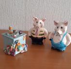 3 Spaarpotten: 1 met Beertjes en 2 Varkens, Ophalen of Verzenden, Gebruikt, Steen, Aardewerk of Keramiek, Dier