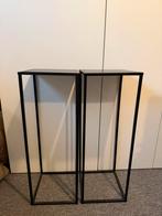 2 Action Zuilen/Pilaaren, Huis en Inrichting, Tafels | Bijzettafels, Minder dan 55 cm, Metaal of Aluminium, Vierkant, Zo goed als nieuw